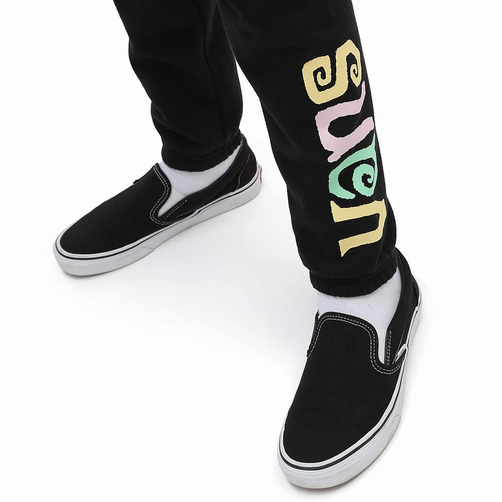 Pantalones Vans Sun Sider Sweats (8-14 years) Niños Negras | JGN695271