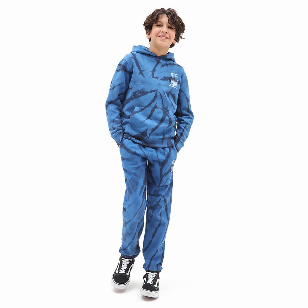 Pantalones Vans Tie Dye Fleece (8-14 years) Niños Azules | QWM954067