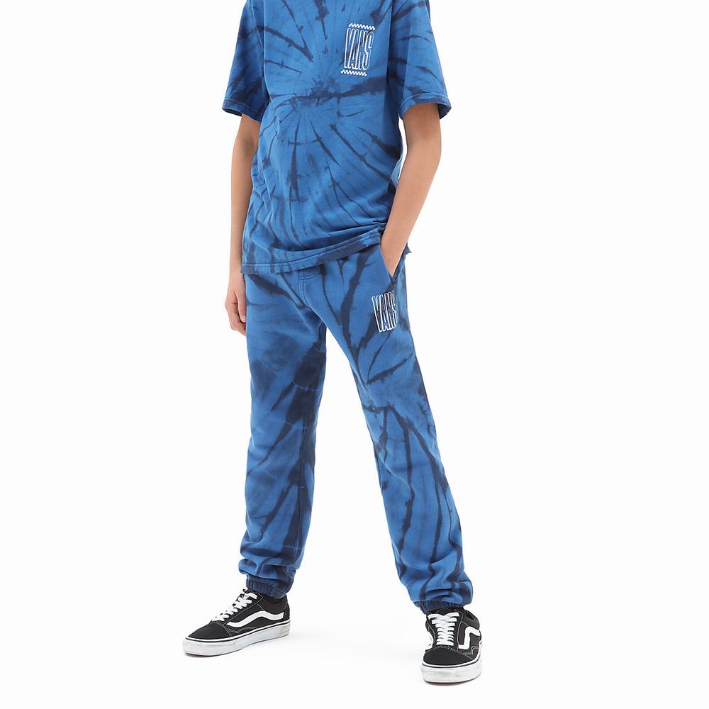 Pantalones Vans Tie Dye Fleece (8-14 years) Niños Azules | QWM954067