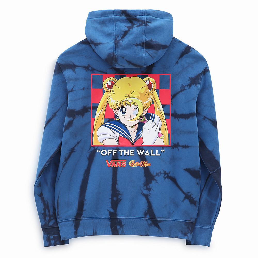 Pullover Vans X Pretty Guardian Sailor Moon Fleece Tie Dye Hombre Azules | DMB504238