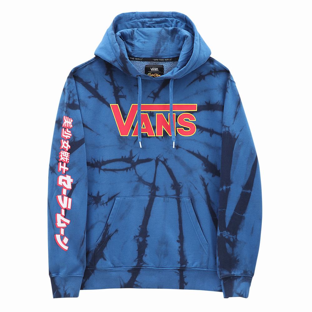 Pullover Vans X Pretty Guardian Sailor Moon Fleece Tie Dye Hombre Azules | DMB504238