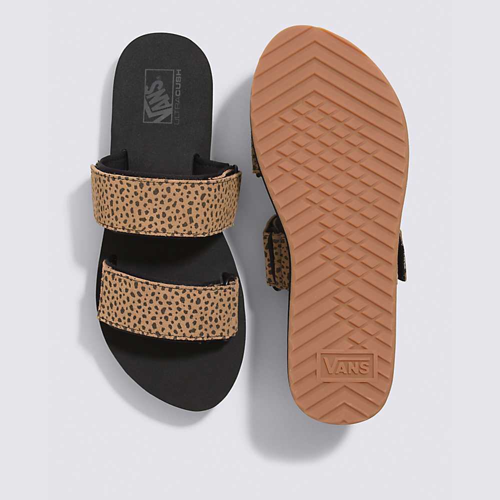 Sandalias Vans Animal Cayucas Slide Mega Platform Mujer Marrones/Negras | YMR428369