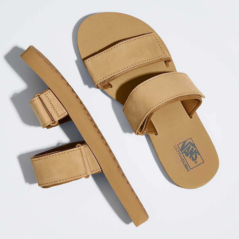 Sandalias Vans Cayucas Slide Mujer Marrones | DBU937215