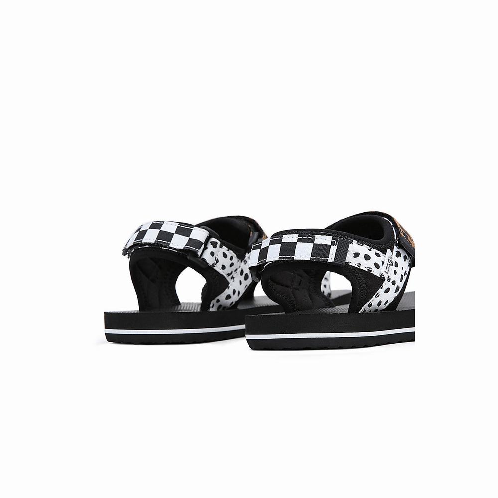 Sandalias Vans Tri-Lock (4-8 years) Niños Negras/Blancas | QKR013745