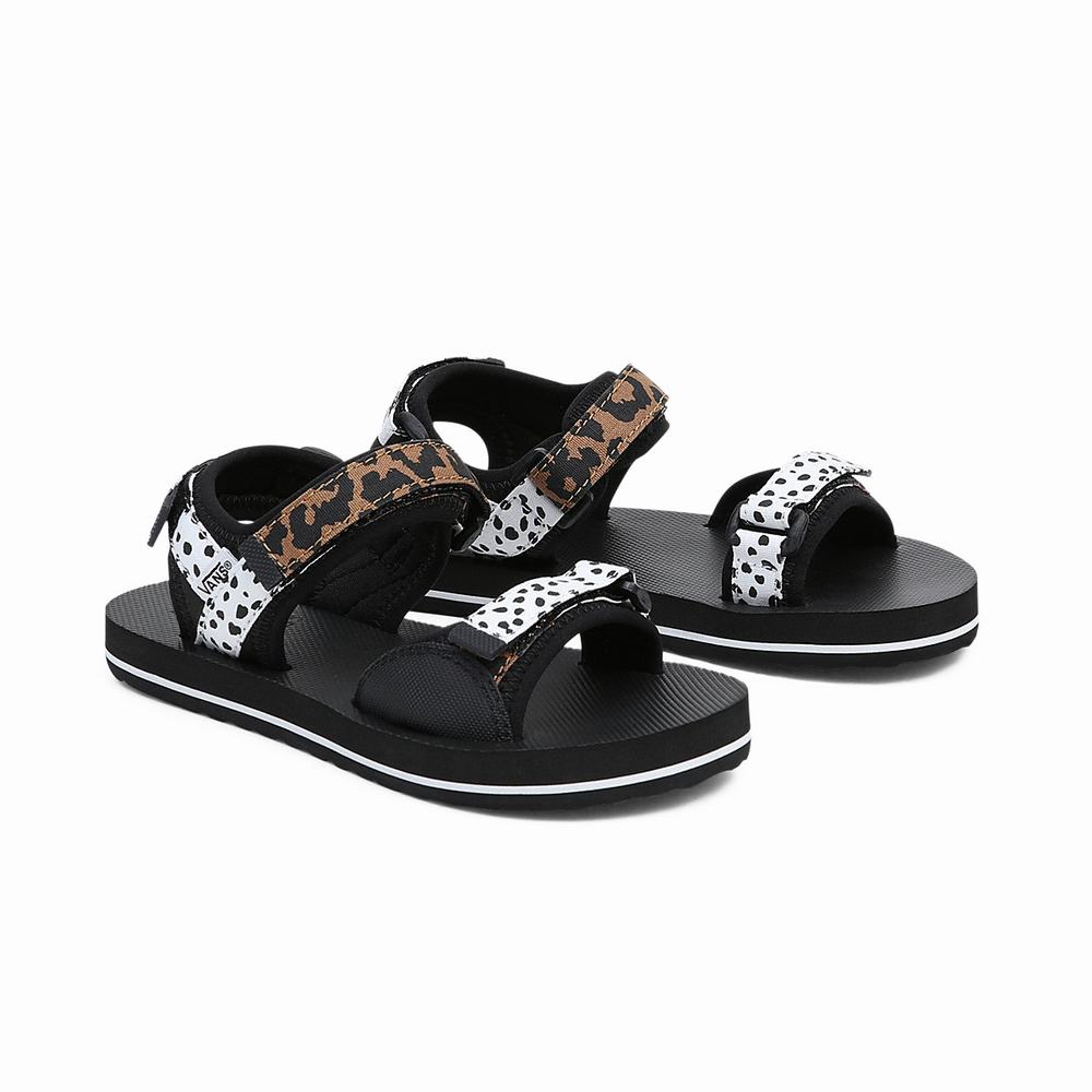 Sandalias Vans Tri-Lock (4-8 years) Niños Negras/Blancas | QKR013745