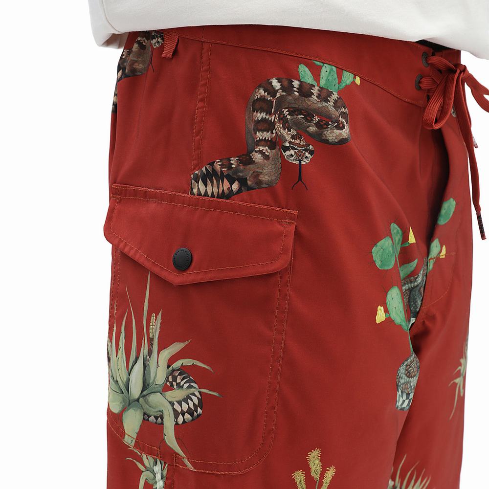 Shorts De Playa Vans Mixed II Hombre Rojas | ZWK068132