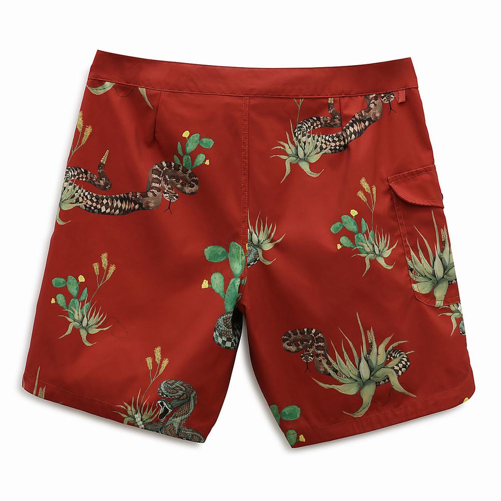 Shorts De Playa Vans Mixed II Hombre Rojas | ZWK068132