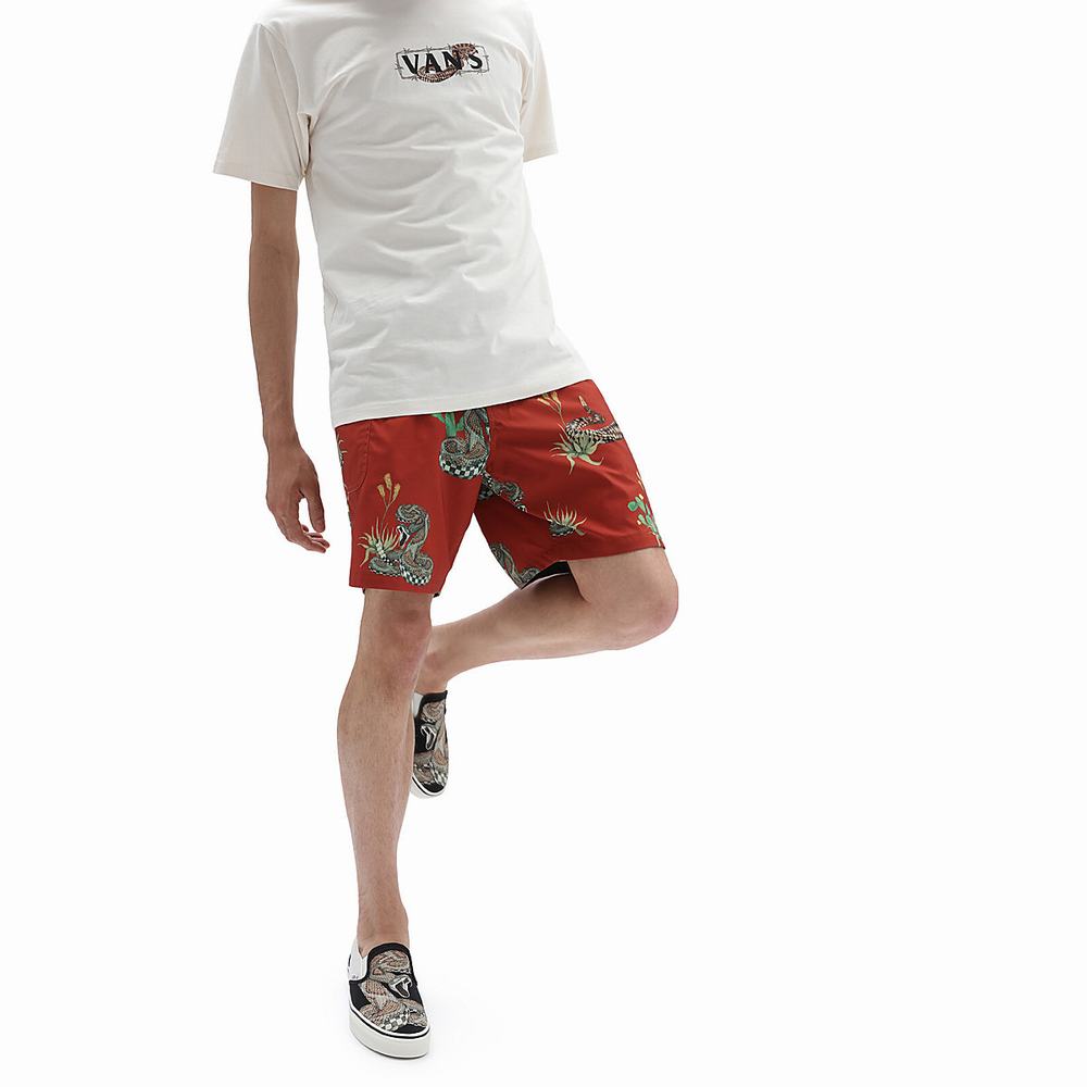 Shorts De Playa Vans Mixed II Hombre Rojas | ZWK068132