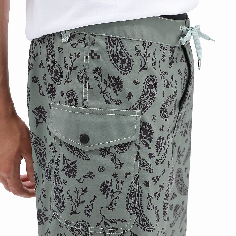 Shorts De Playa Vans Mixed II Hombre Verde | IQB578942