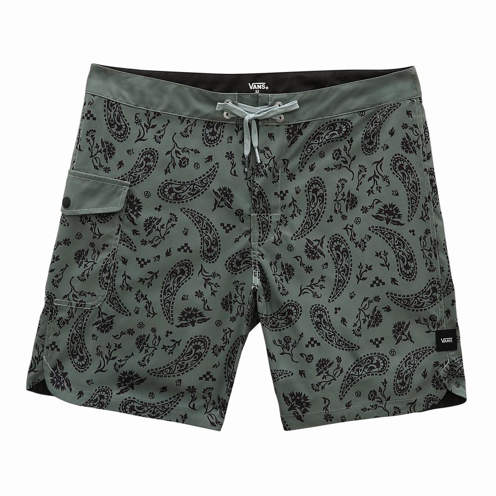 Shorts De Playa Vans Mixed II Hombre Verde | IQB578942