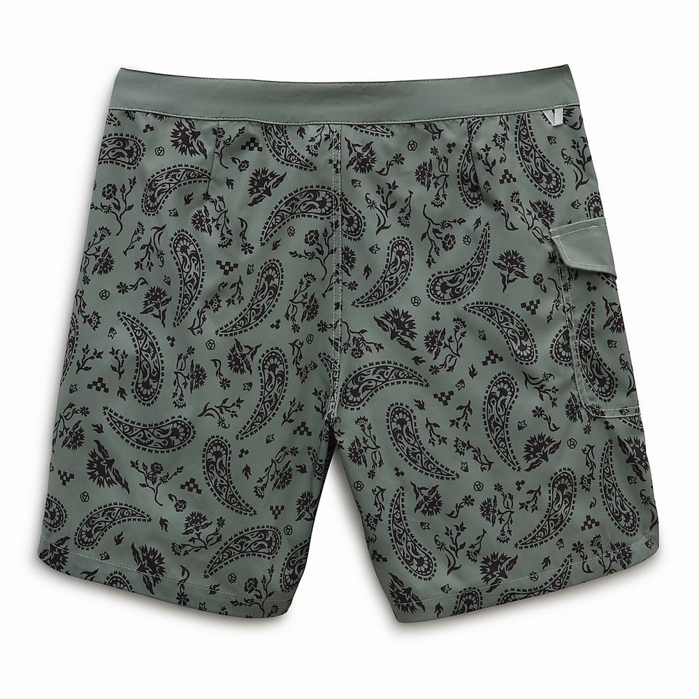 Shorts De Playa Vans Mixed II Hombre Verde | IQB578942