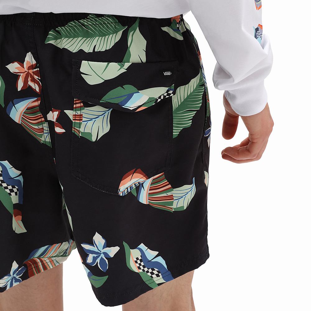 Shorts De Playa Vans Mixed Volley Hombre Negras/Multicolor | UTF620814