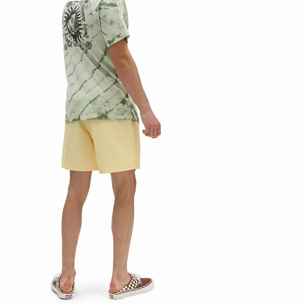 Shorts De Playa Vans Primary Volley II Hombre Amarillo | EFH190853