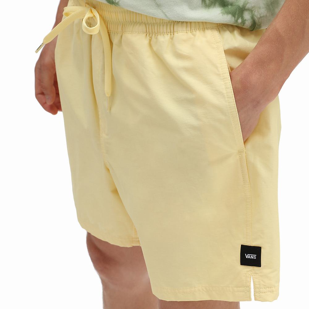 Shorts De Playa Vans Primary Volley II Hombre Amarillo | EFH190853