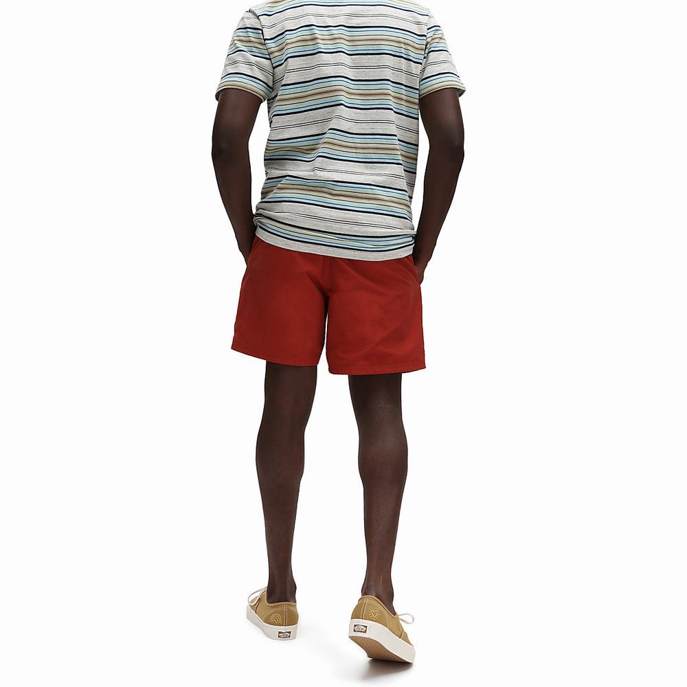 Shorts De Playa Vans Primary Volley II Hombre Rojas | RZK765248