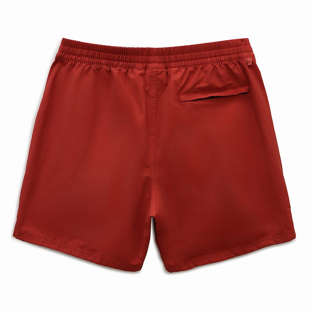 Shorts De Playa Vans Primary Volley II Hombre Rojas | RZK765248