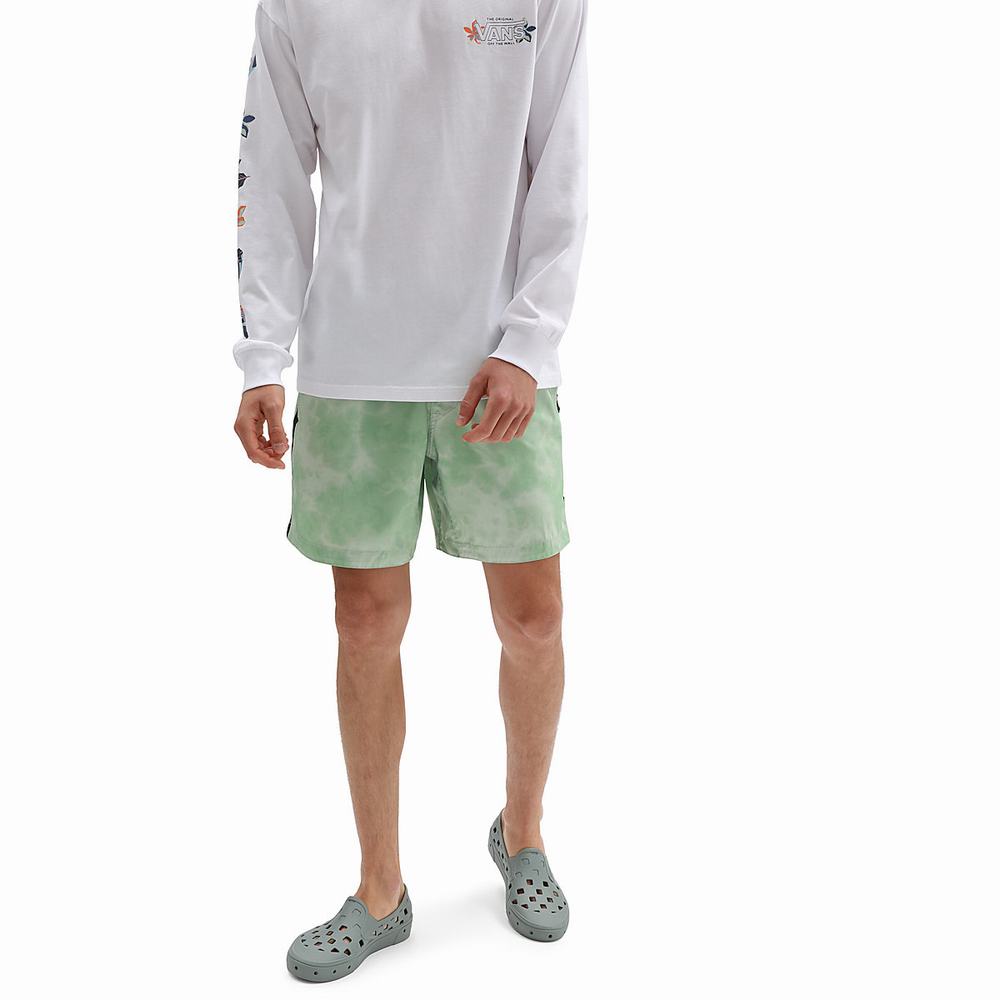 Shorts De Playa Vans Voyage Volley Hombre Verde | JGI296734