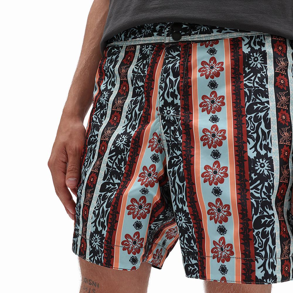 Shorts De Playa Vans X Curren X Knost Reversible Hombre Negras | PGX305917