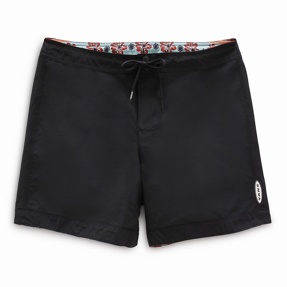 Shorts De Playa Vans X Curren X Knost Reversible Hombre Negras | PGX305917