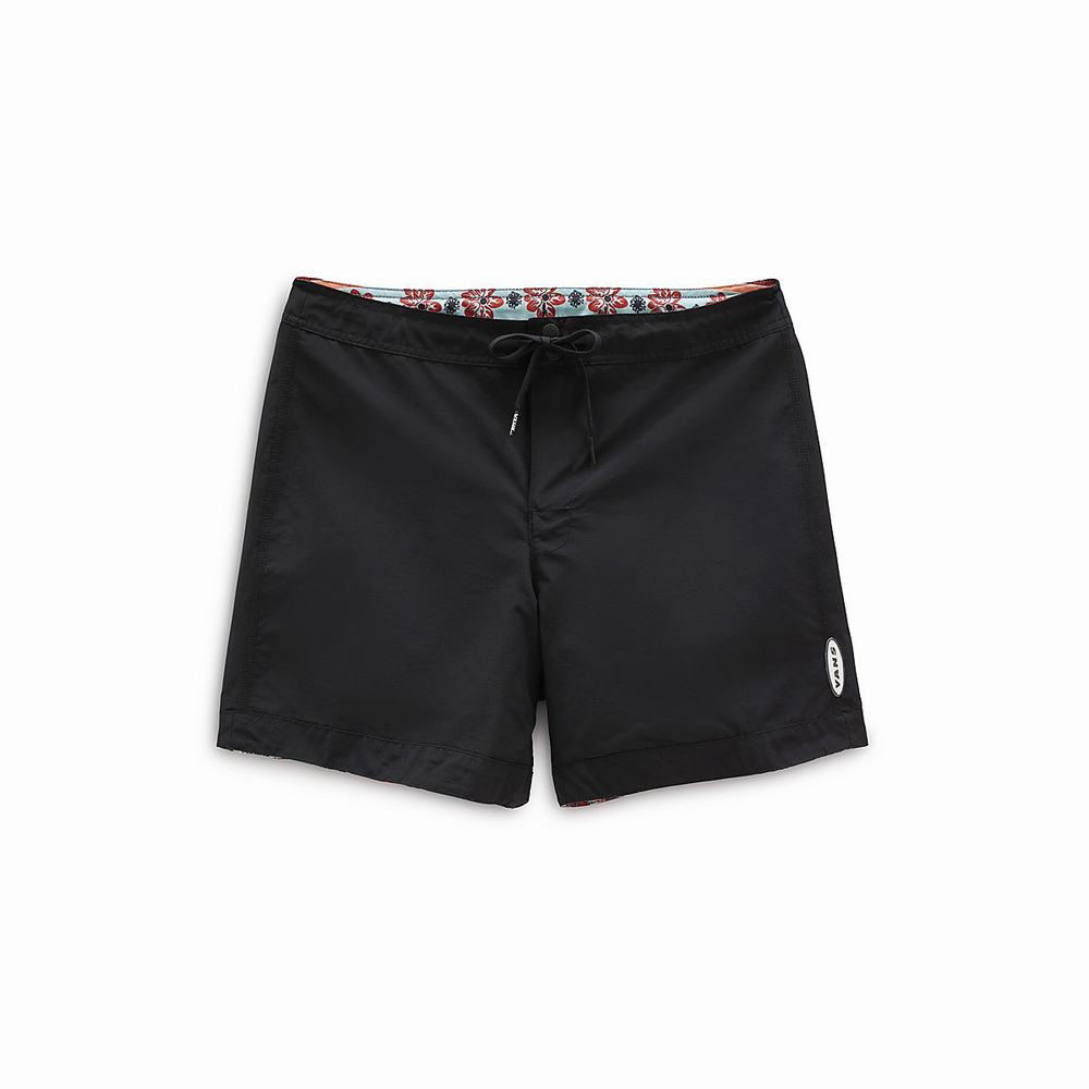 Shorts De Playa Vans X Curren X Knost Reversible Hombre Negras | PGX305917