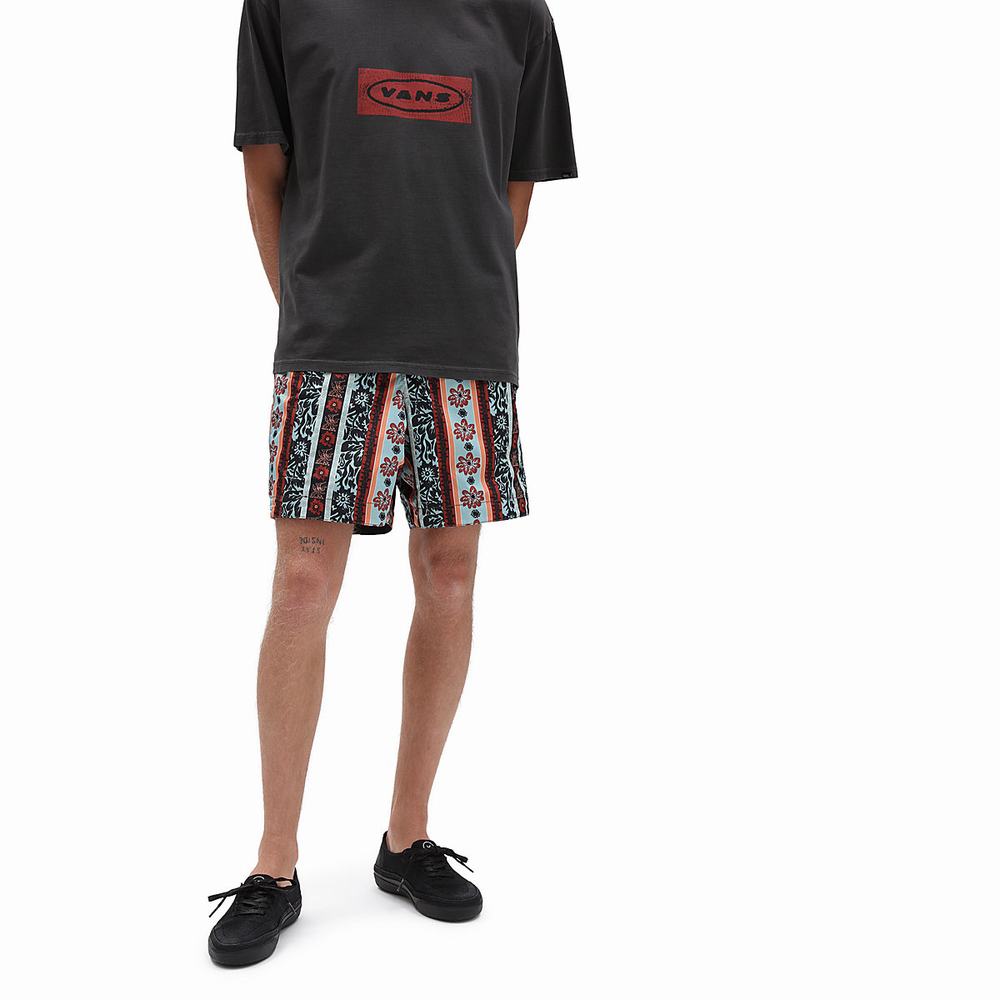 Shorts De Playa Vans X Curren X Knost Reversible Hombre Negras | PGX305917