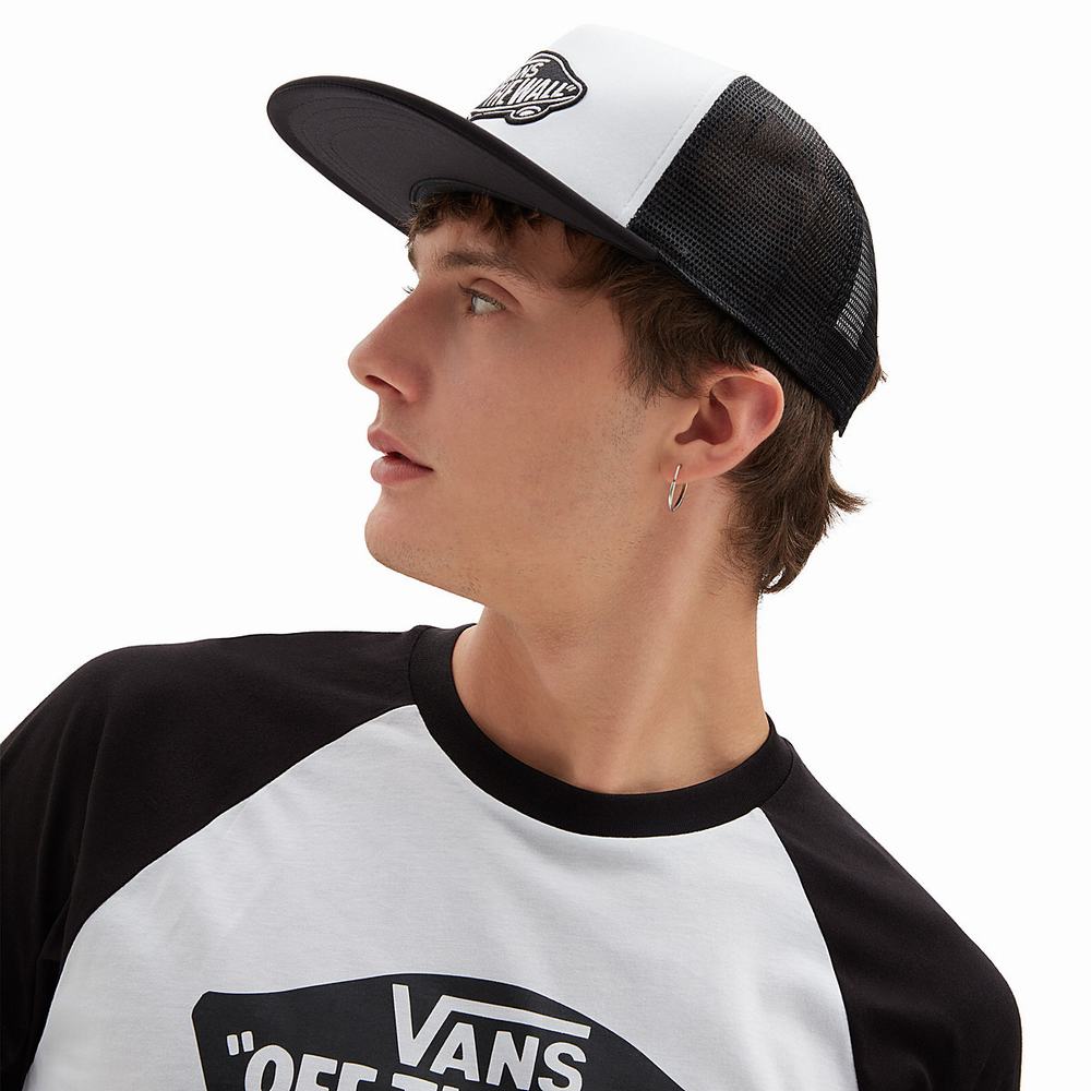 Sombreros Vans Classic Patch Trucker Hombre Blancas | PMR368072