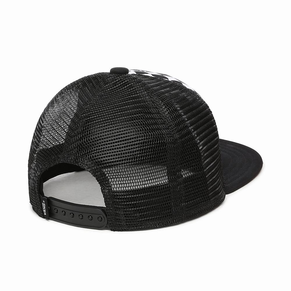 Sombreros Vans Classic Patch Trucker Plus Hat (8-14+ years) Niños Negras/Blancas | GNS891560