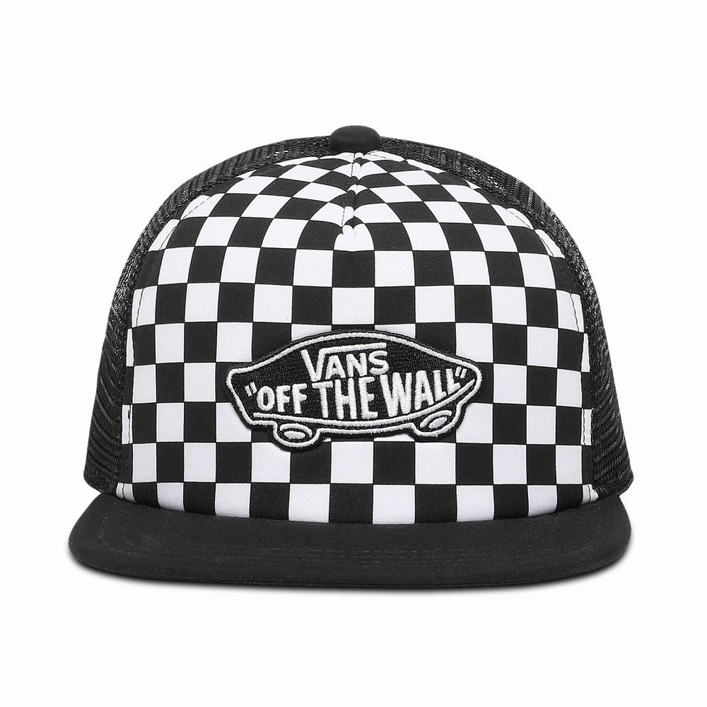 Sombreros Vans Classic Patch Trucker Plus Hat (8-14+ years) Niños Negras/Blancas | GNS891560