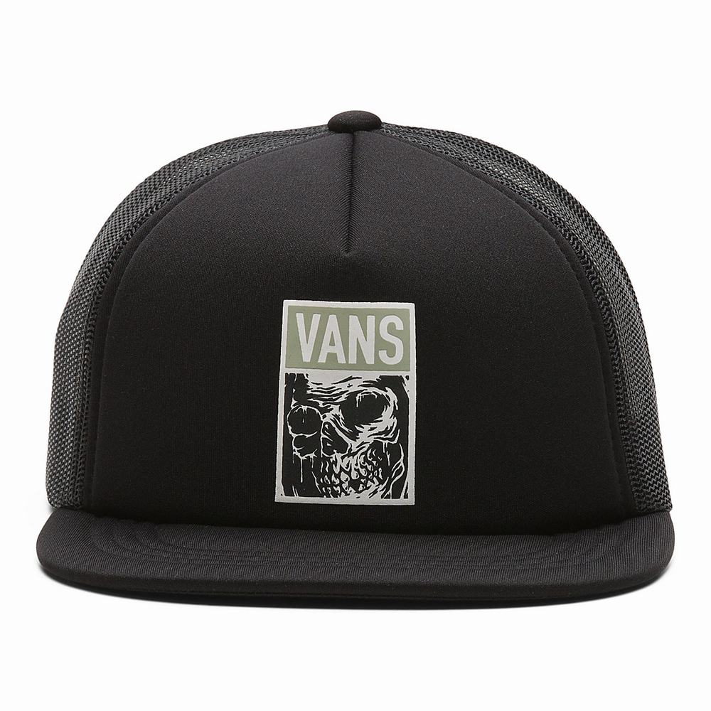 Sombreros Vans Comic Strip Trucker Hombre Negras | BLX526310