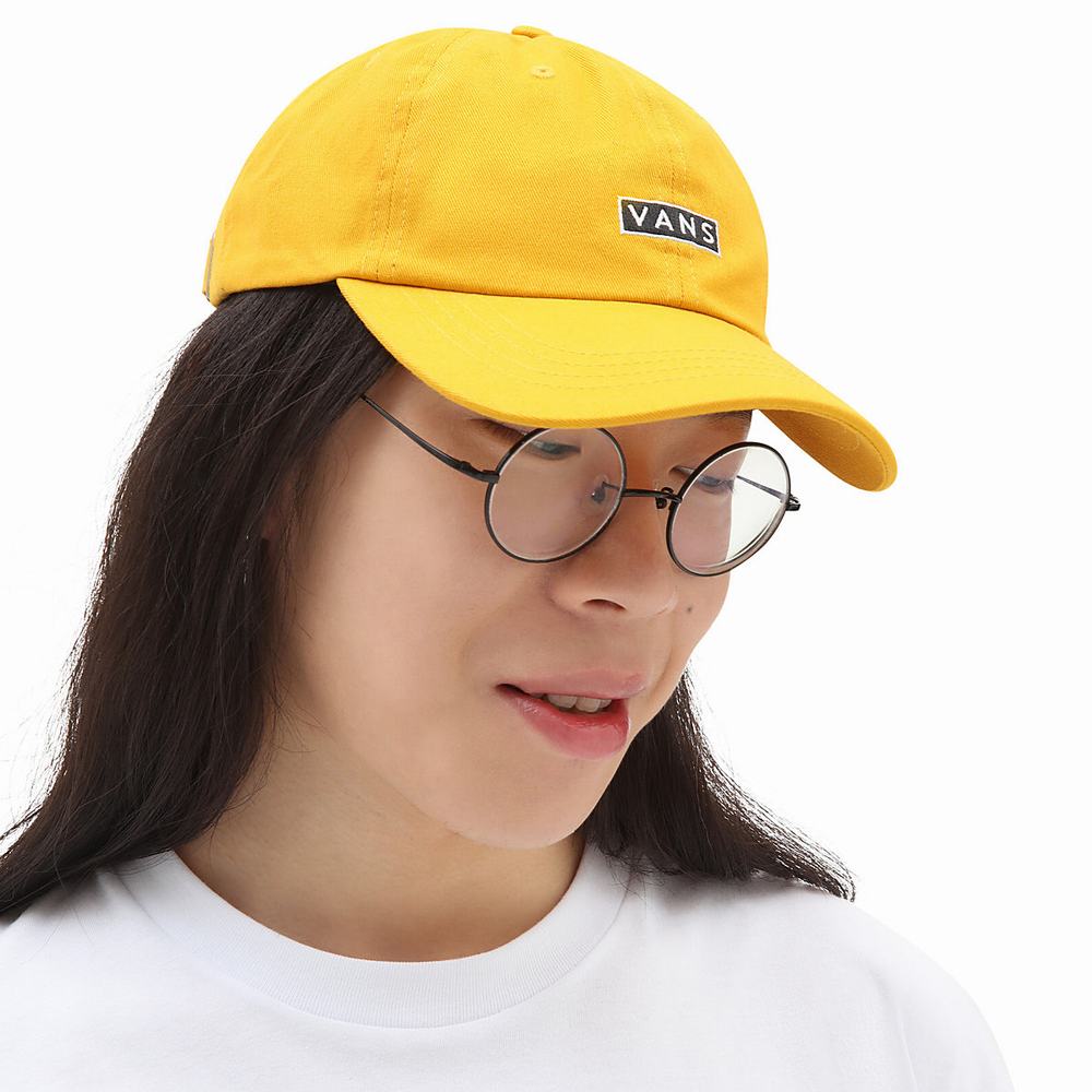 Sombreros Vans Curved Bill Jockey Mujer Amarillo/Naranjas | LCS189306