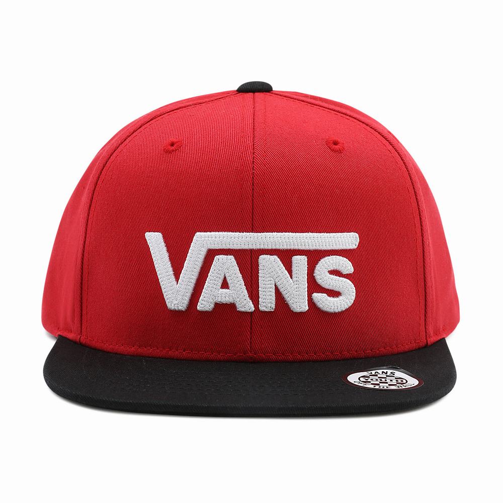 Sombreros Vans Drop V II Snapback Niños Rojas | LZS431508