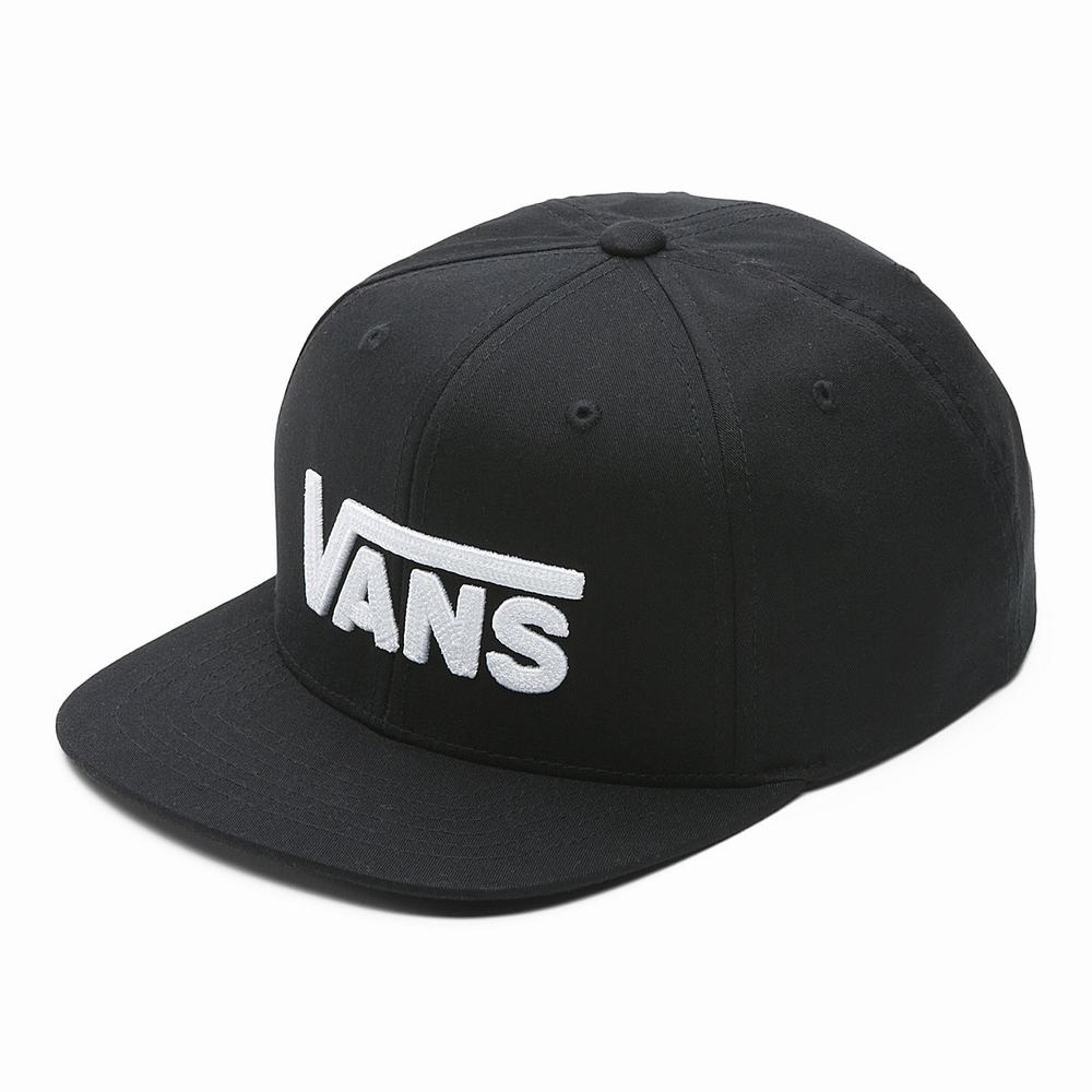 Sombreros Vans Drop V Snapback Hat (8-14+ years) Niños Negras/Blancas | BJK928157