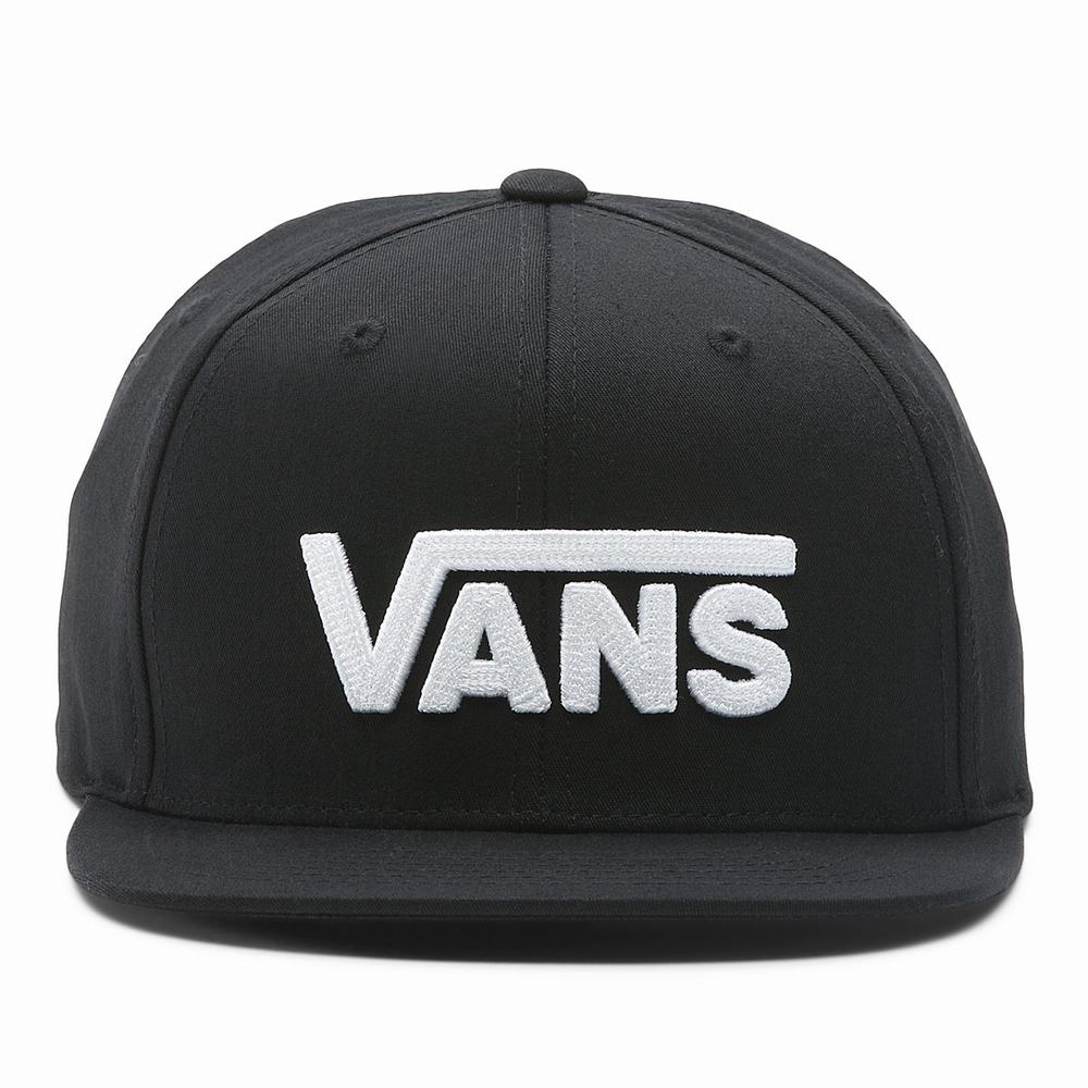 Sombreros Vans Drop V Snapback Hat (8-14+ years) Niños Negras/Blancas | BJK928157