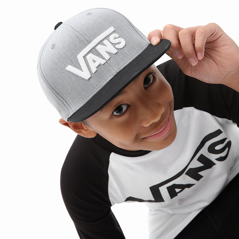 Sombreros Vans Drop V Snapback Hat (8-14+ years) Niños Gris | ULO635421