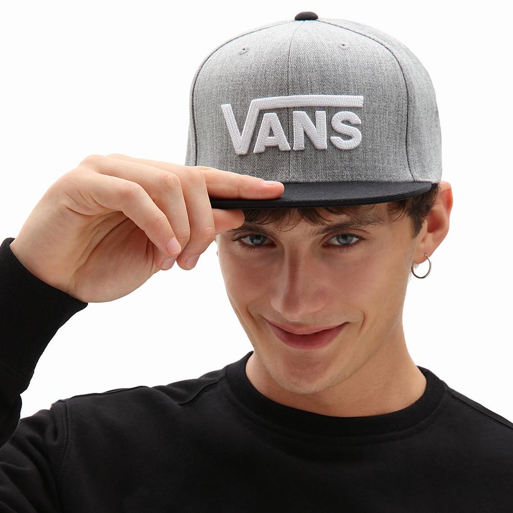 Sombreros Vans Drop V Snapback Hombre Gris | GSW601289