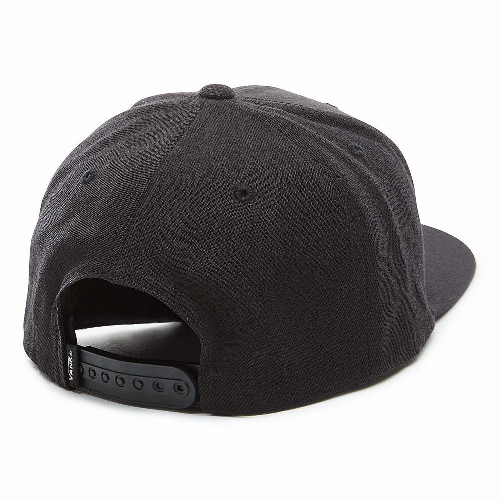 Sombreros Vans Drop V Snapback Hombre Negras/Blancas | JUR549187