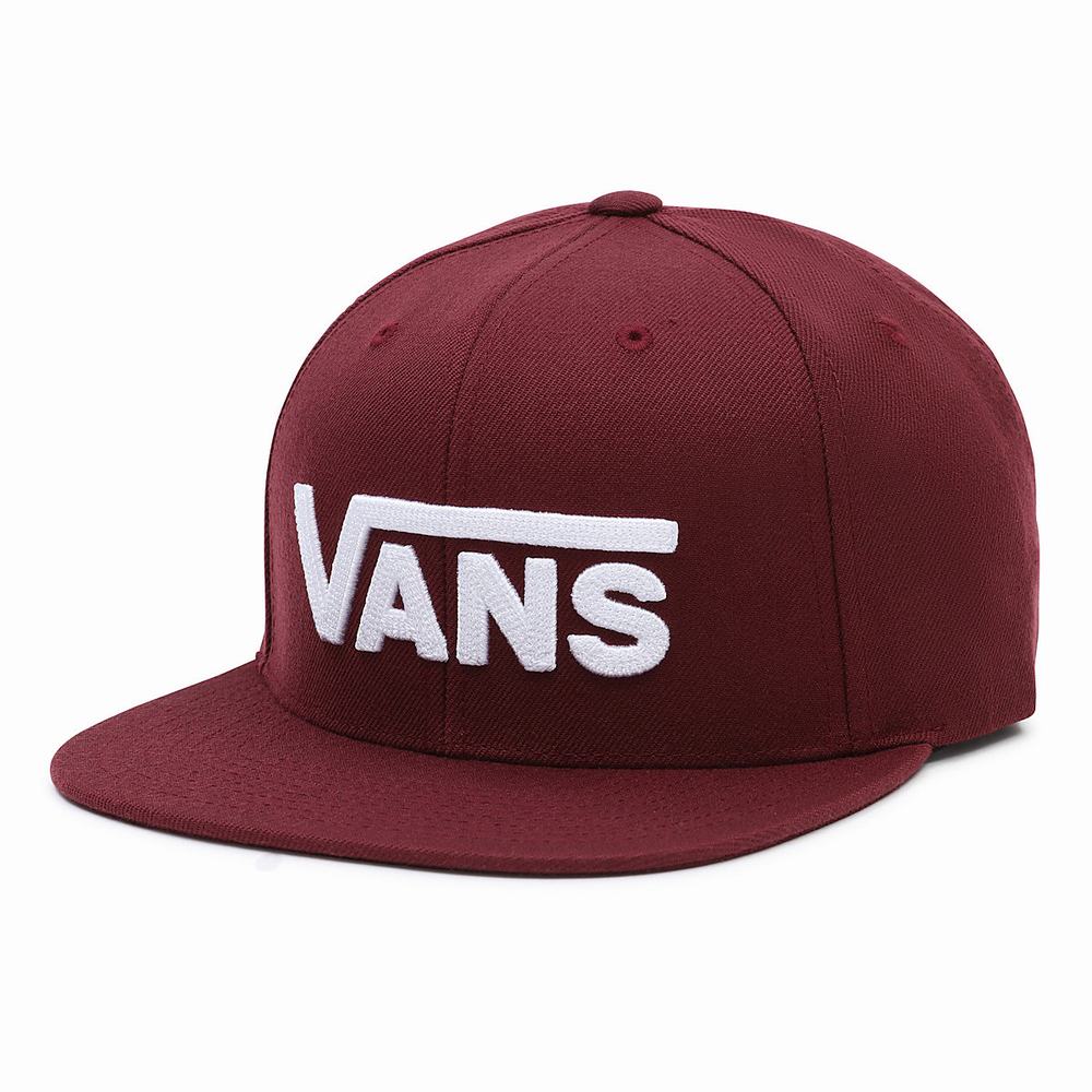 Sombreros Vans Drop V Snapback Hombre Rojas | WQN492106