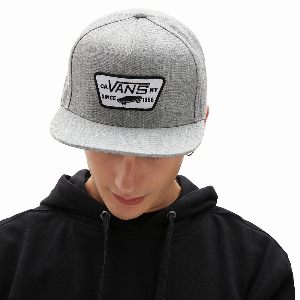 Sombreros Vans Full Patch Snapback Hombre Gris | HXY716594