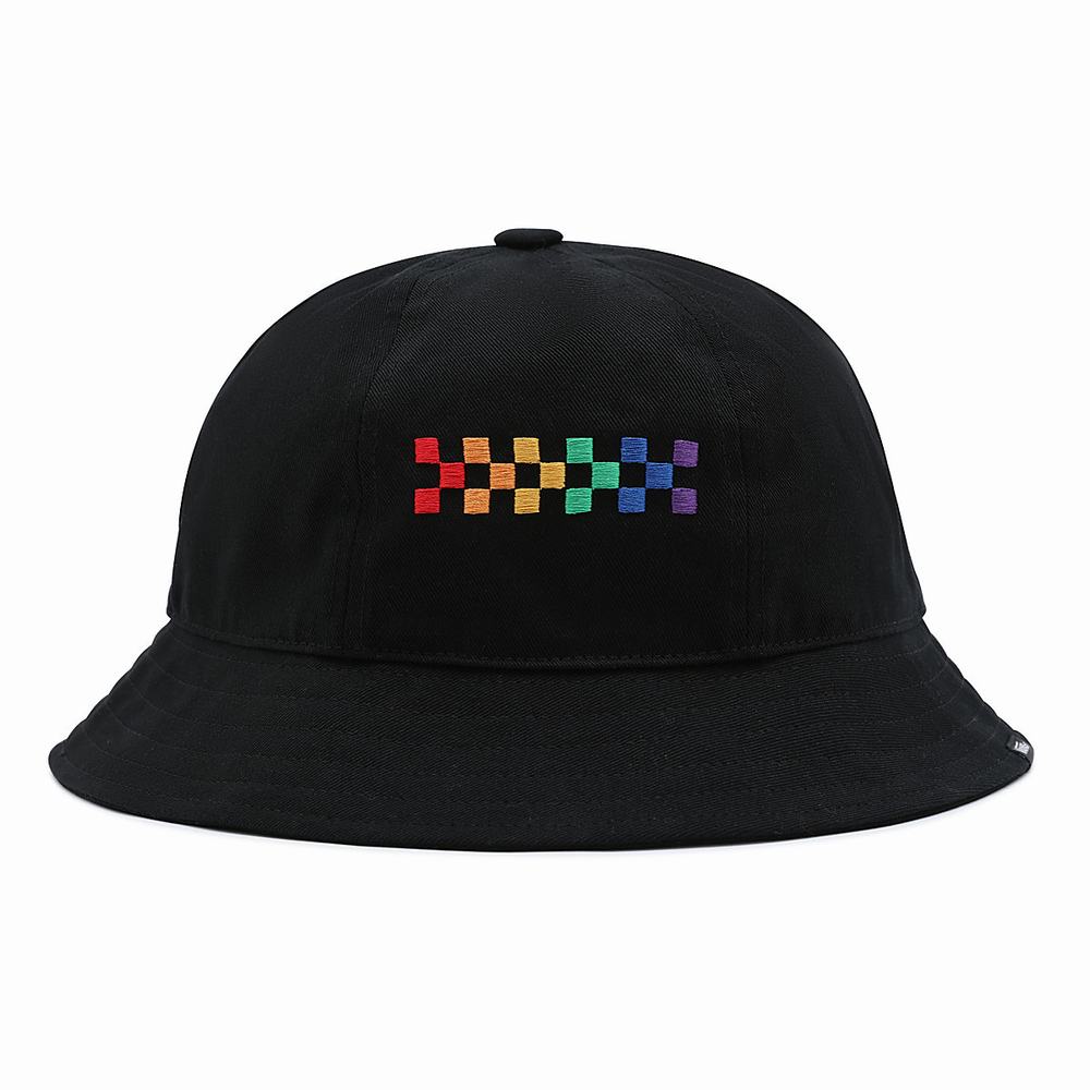 Sombreros Vans PRIDE Bucket Mujer Negras | UDV123860