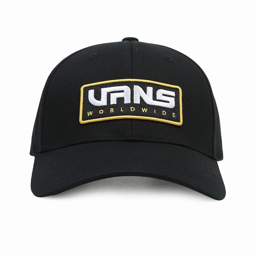 Sombreros Vans Worldwide Structured Jockey Hombre Negras | LYJ183564