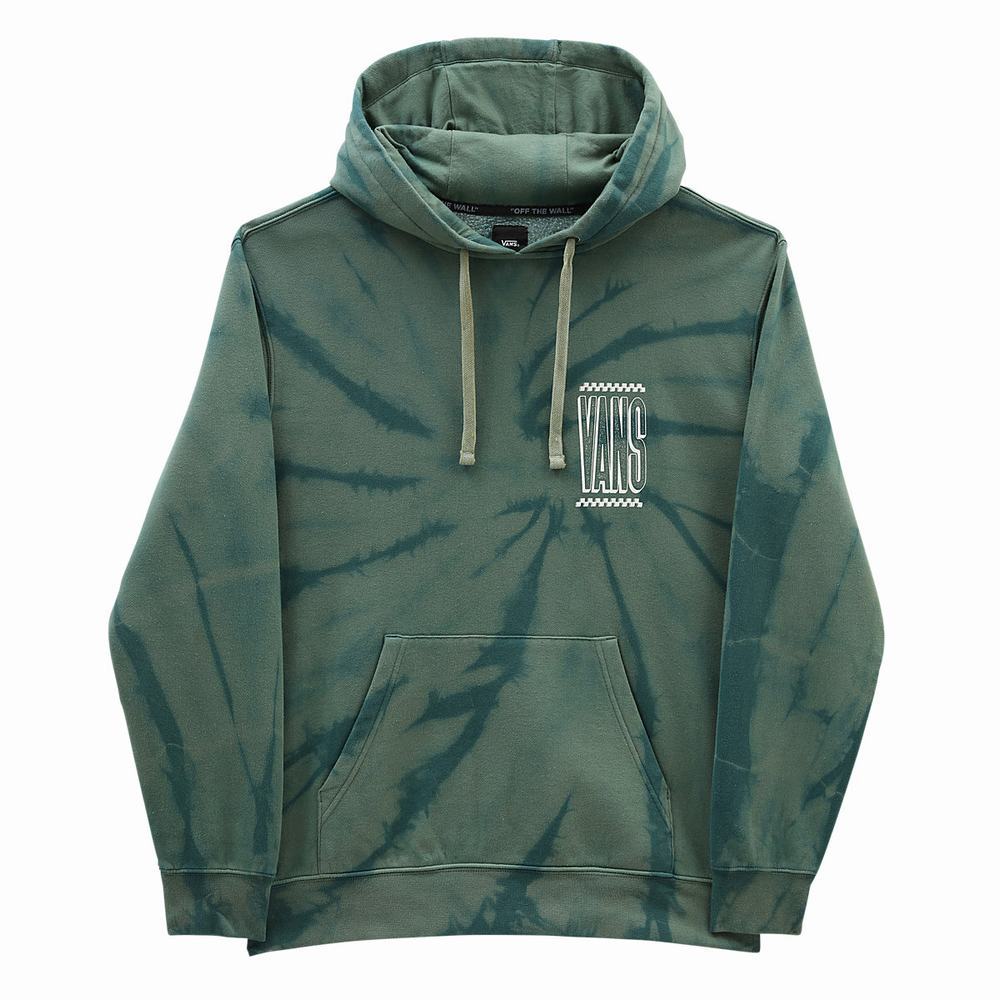 Sudadera Con Capucha Vans Altas Categoria Tie Dye Hombre Verde | MJR374201