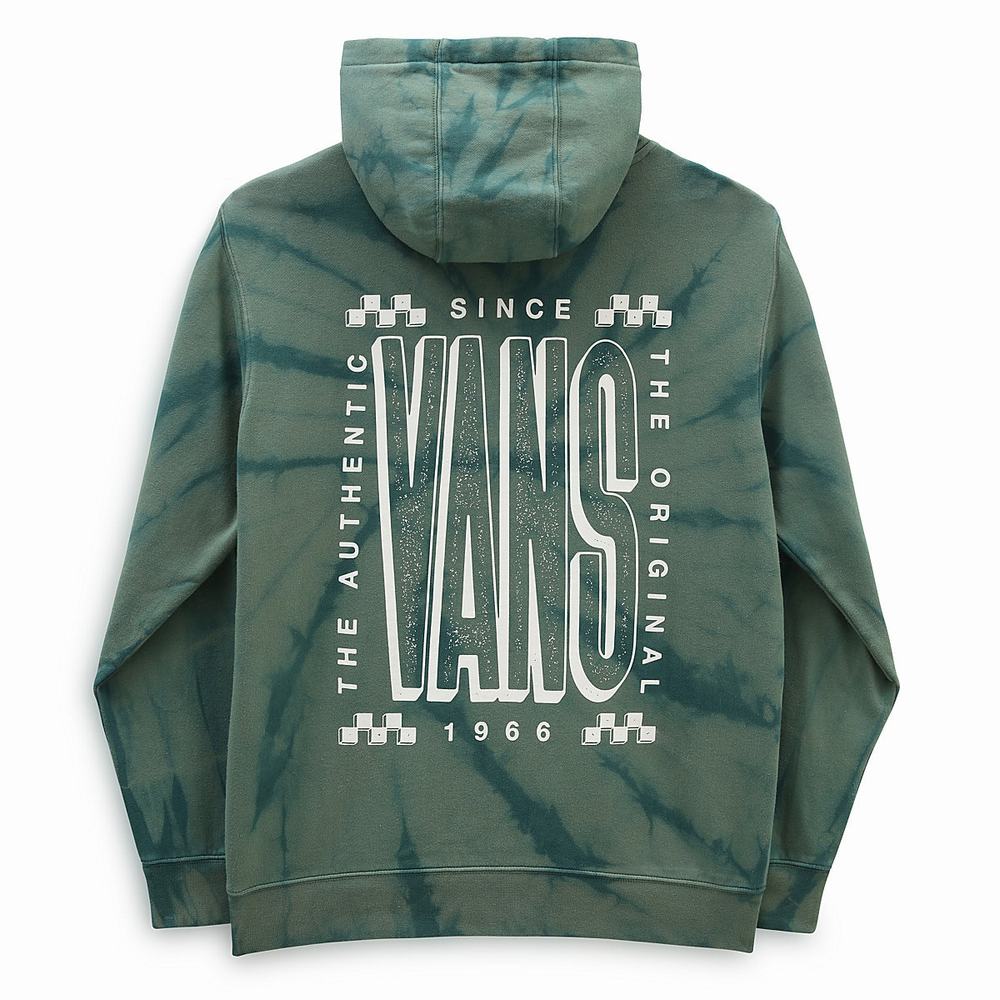 Sudadera Con Capucha Vans Altas Categoria Tie Dye Hombre Verde | MJR374201