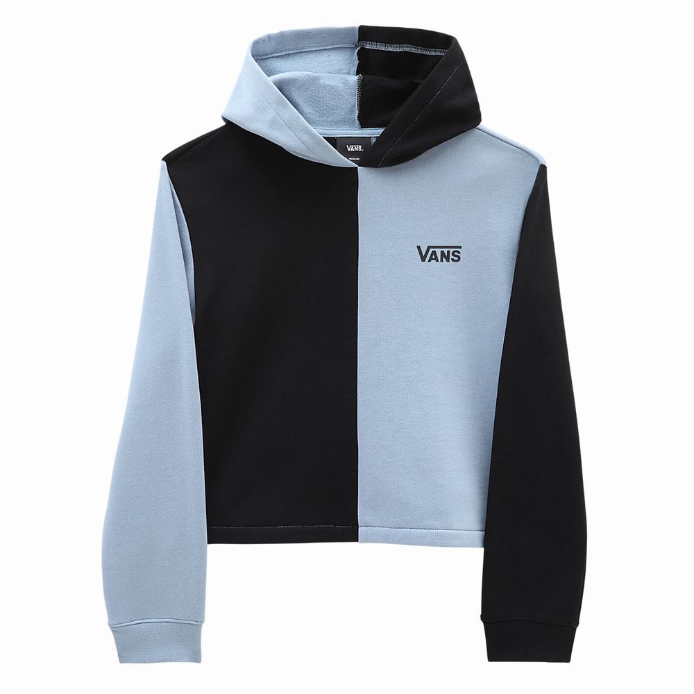 Sudadera Con Capucha Vans Block It Crop (8-14 years) Niños Azules | YEJ813405