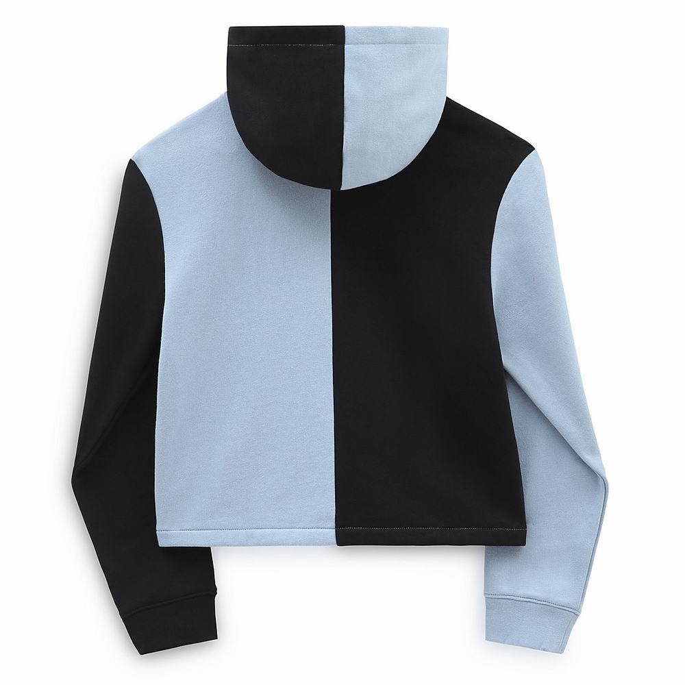 Sudadera Con Capucha Vans Block It Crop (8-14 years) Niños Azules | YEJ813405