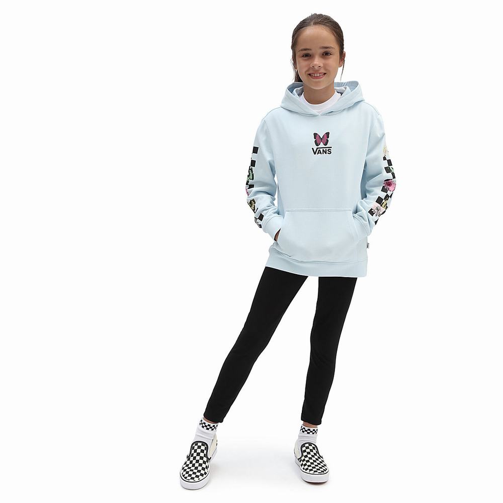 Sudadera Con Capucha Vans Butterfly Floral (8-14 years) Niños Azules | NBY359284