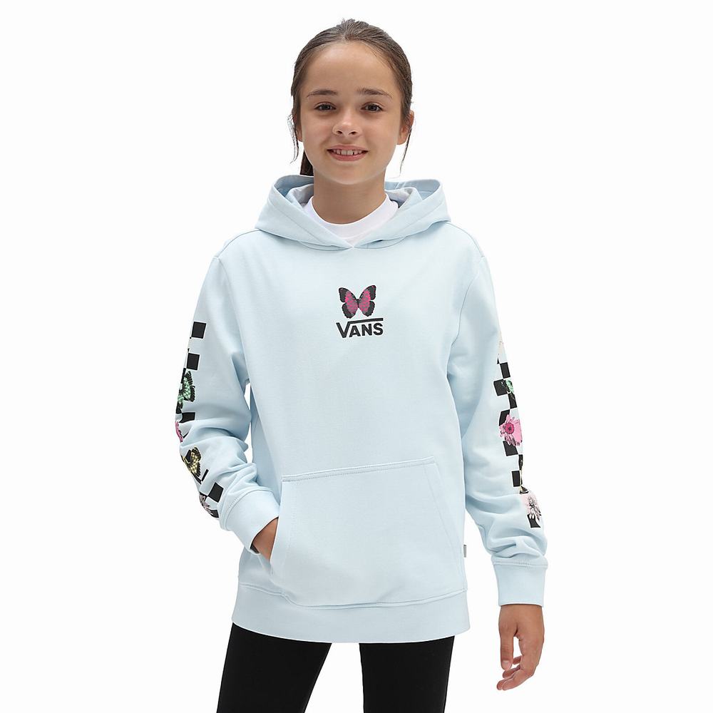 Sudadera Con Capucha Vans Butterfly Floral (8-14 years) Niños Azules | NBY359284