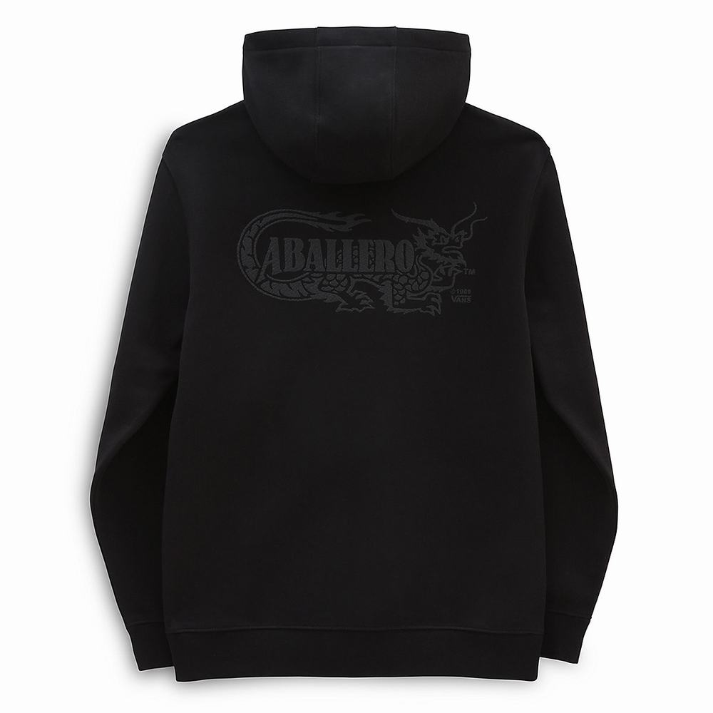 Sudadera Con Capucha Vans Caballero Dragon Patch Hombre Negras | MQA143275