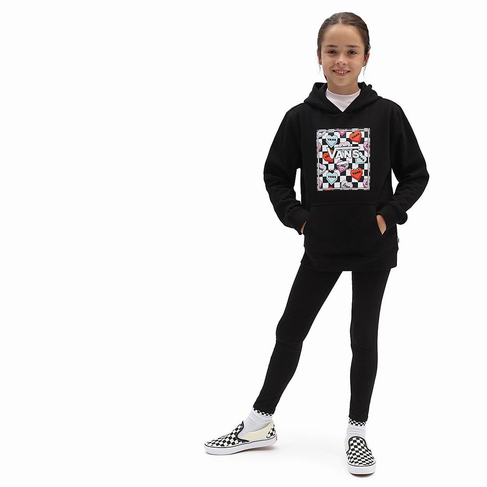 Sudadera Con Capucha Vans Candy Heart (8-14 years) Niños Negras | DYC913764