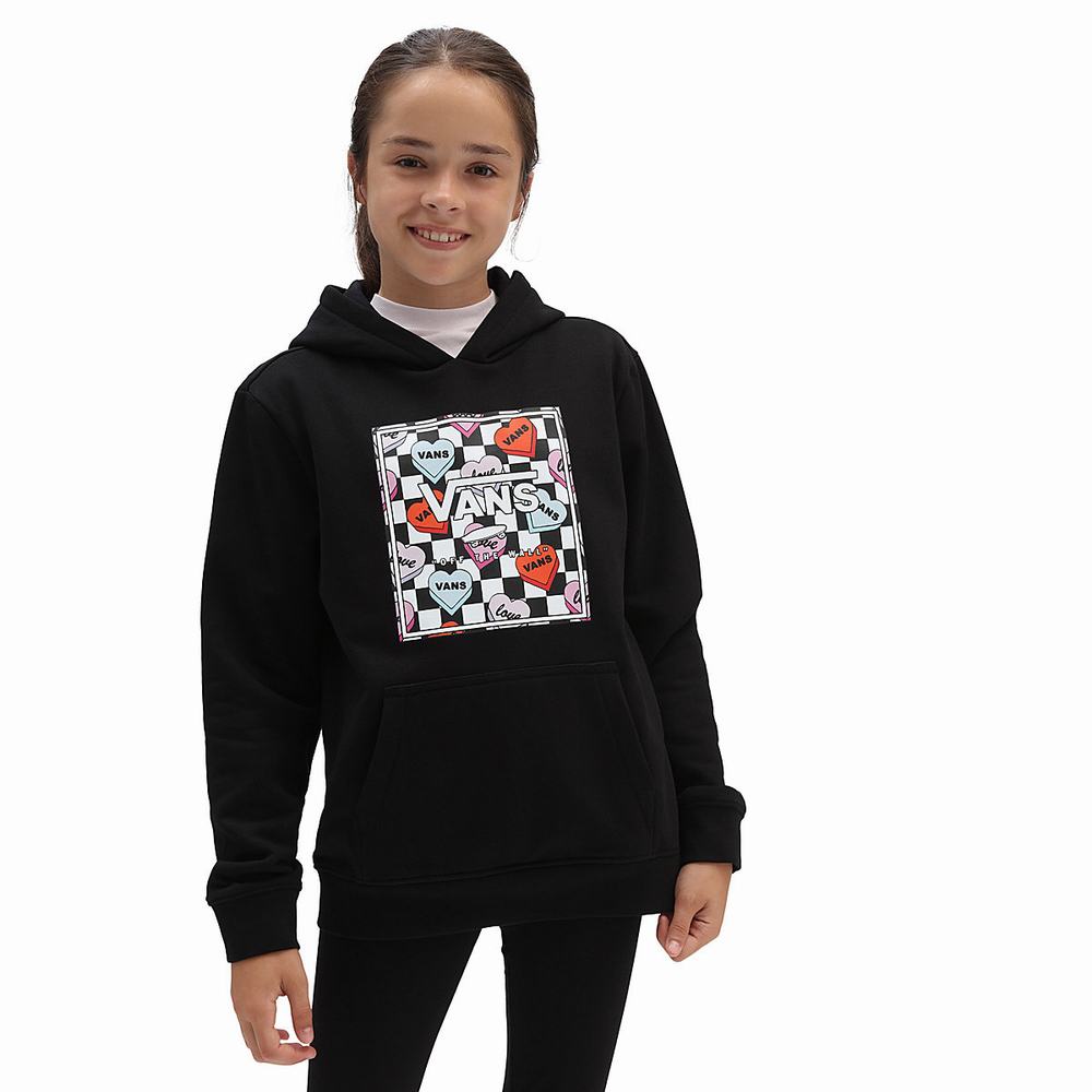 Sudadera Con Capucha Vans Candy Heart (8-14 years) Niños Negras | DYC913764