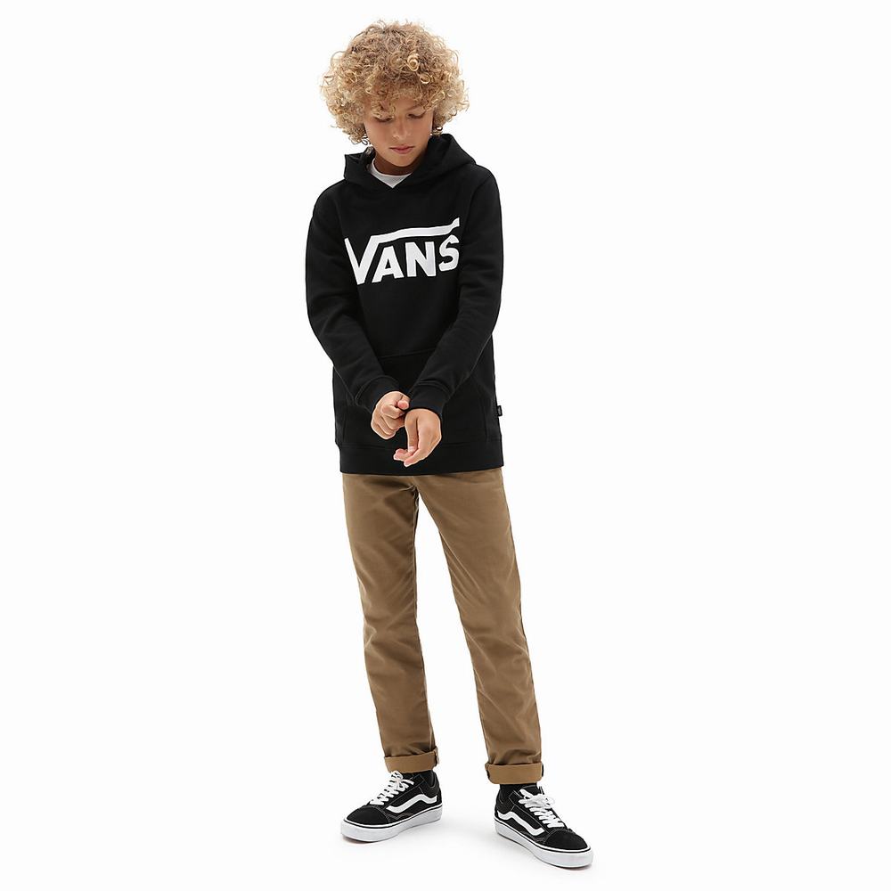 Sudadera Con Capucha Vans Classic (8-14+ years) Niños Negras/Blancas | UPT175842